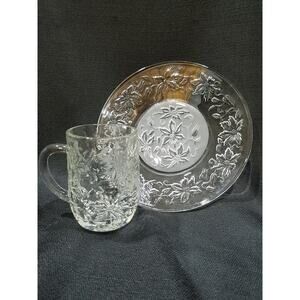 Vintage Princess House Holiday Cake Plates w/matching Mug